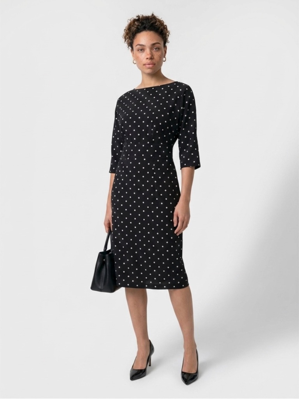 Closet black Polka Dot Sheath Dress - Classic Work & Event Dress